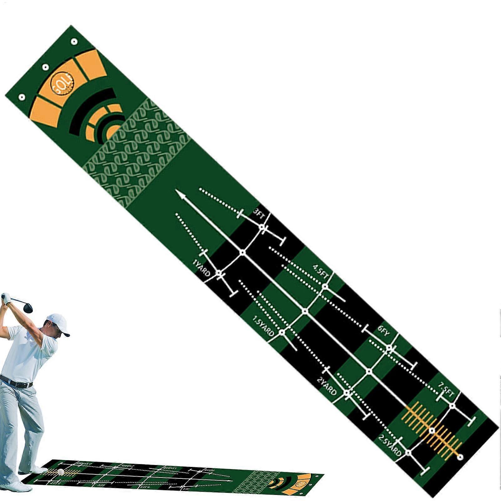 Golf Putting Mat with Swing Correction, AntiSlip Backing, Durable Indoor Golf Training Aid