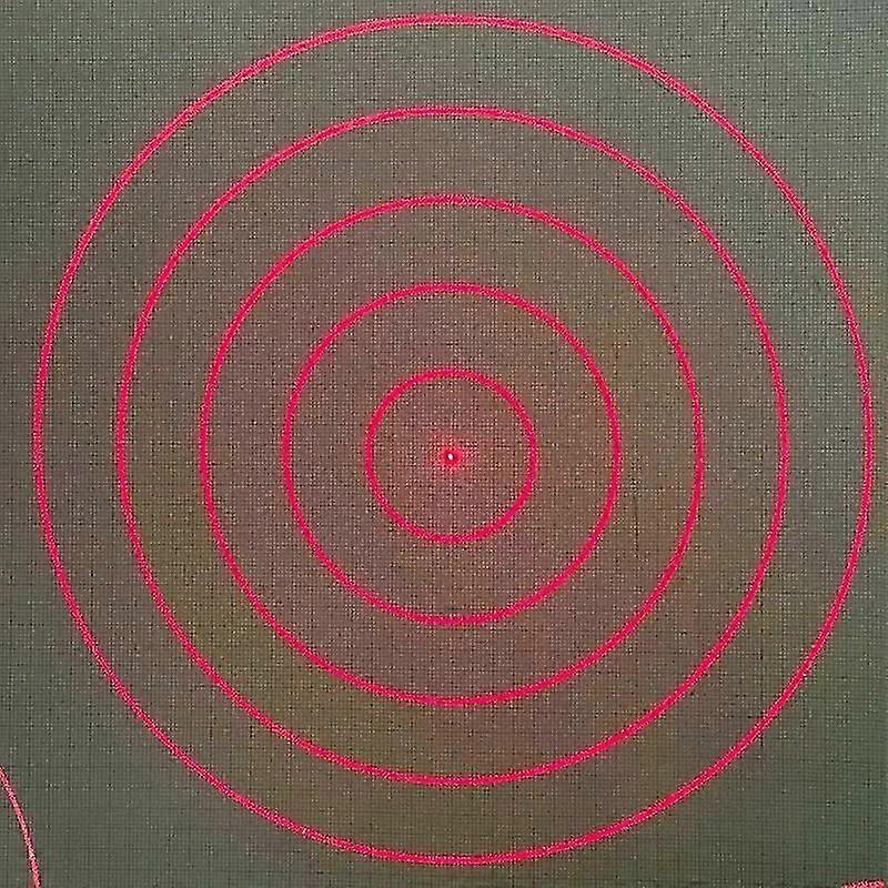 Five laser optical diffraction elements (DOE) and a concentric PET grating lens with five rings.
