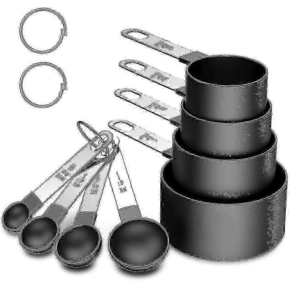 2025 Measuring Cupsnd Spoons Set,8 Piece Stackable Stainless Steel