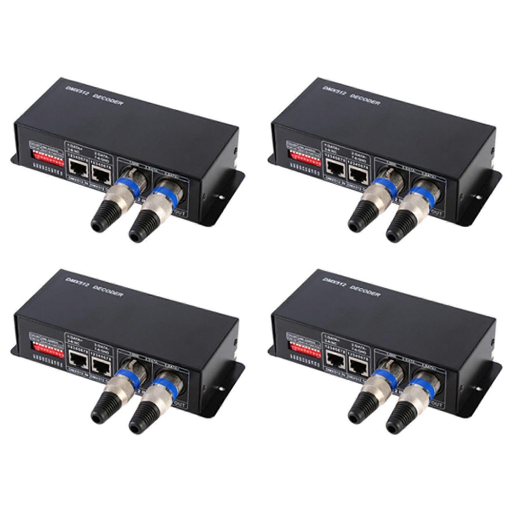 4X 3CH DC12-24V RGBW DMX 512 Decoder LED Controller RGB LED DMX512 Decoder, DMX512-3CH