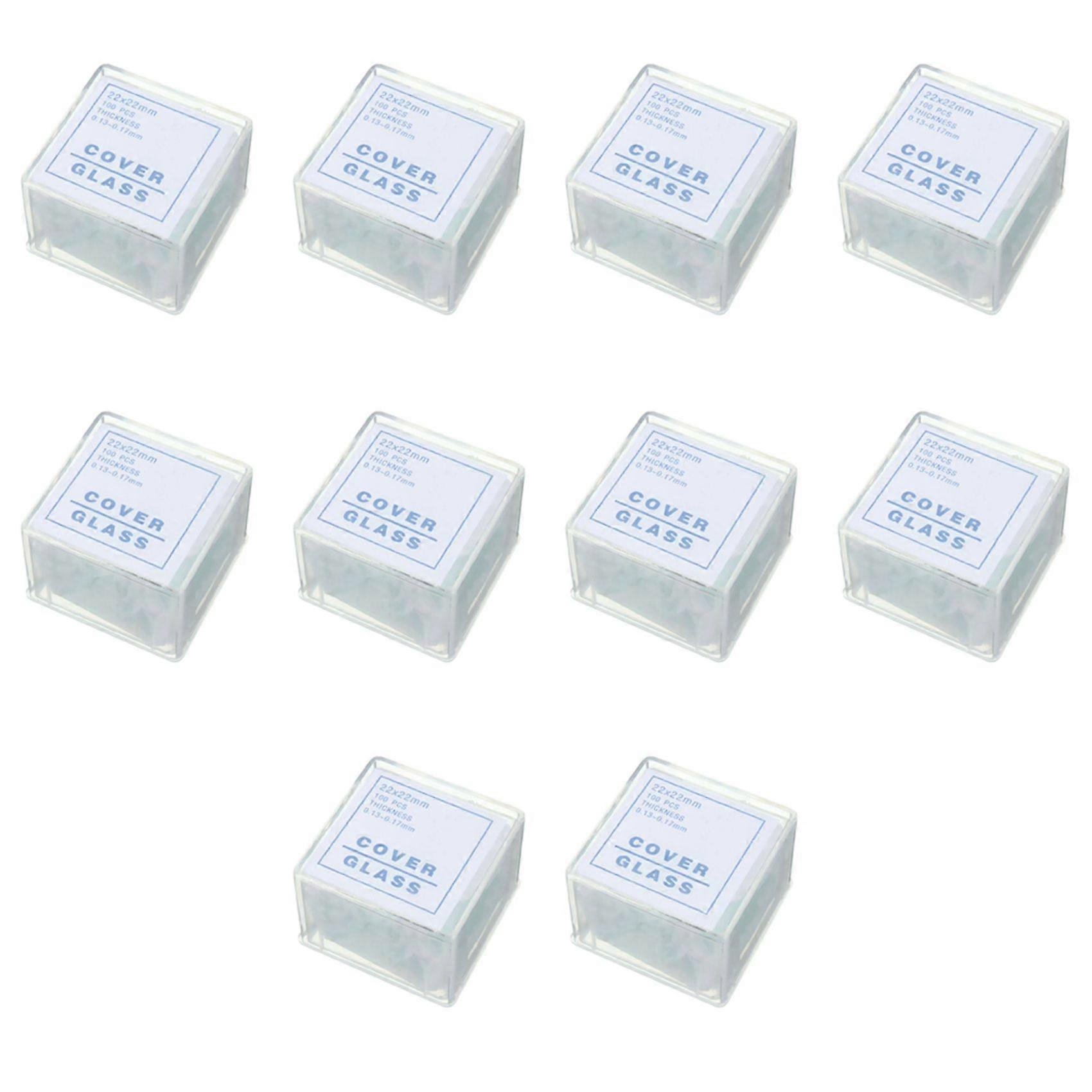 1000Pcs Transparent Slides Coverslips Coverslides 22X22mm for Microscope