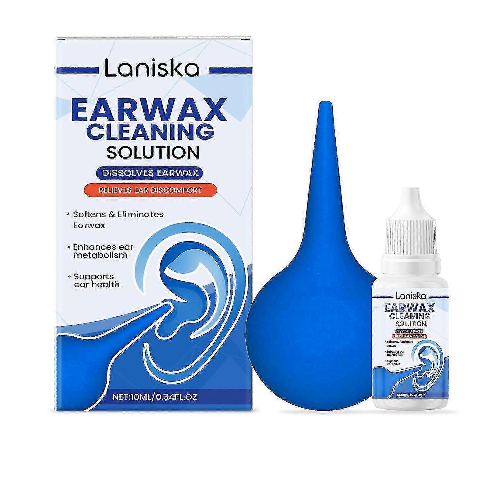 Ear Wax Remover, 10ml Ear Drops for Ear Cleaning, Fast Dissolving, Gentle & Effective
