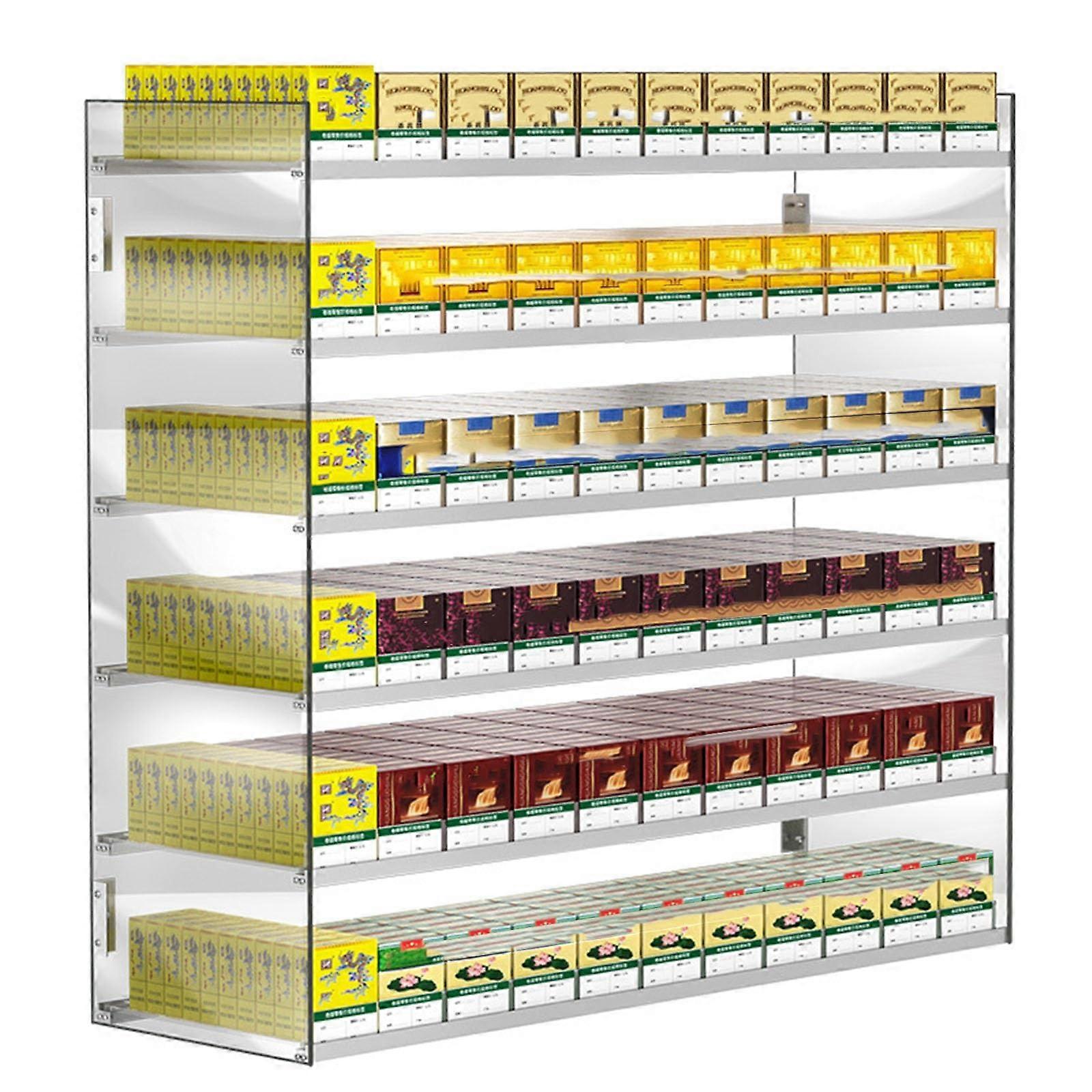 Cigarette Display Case Clear Acrylic TwoLayer Rack Wall or Countertop for Retail Stores