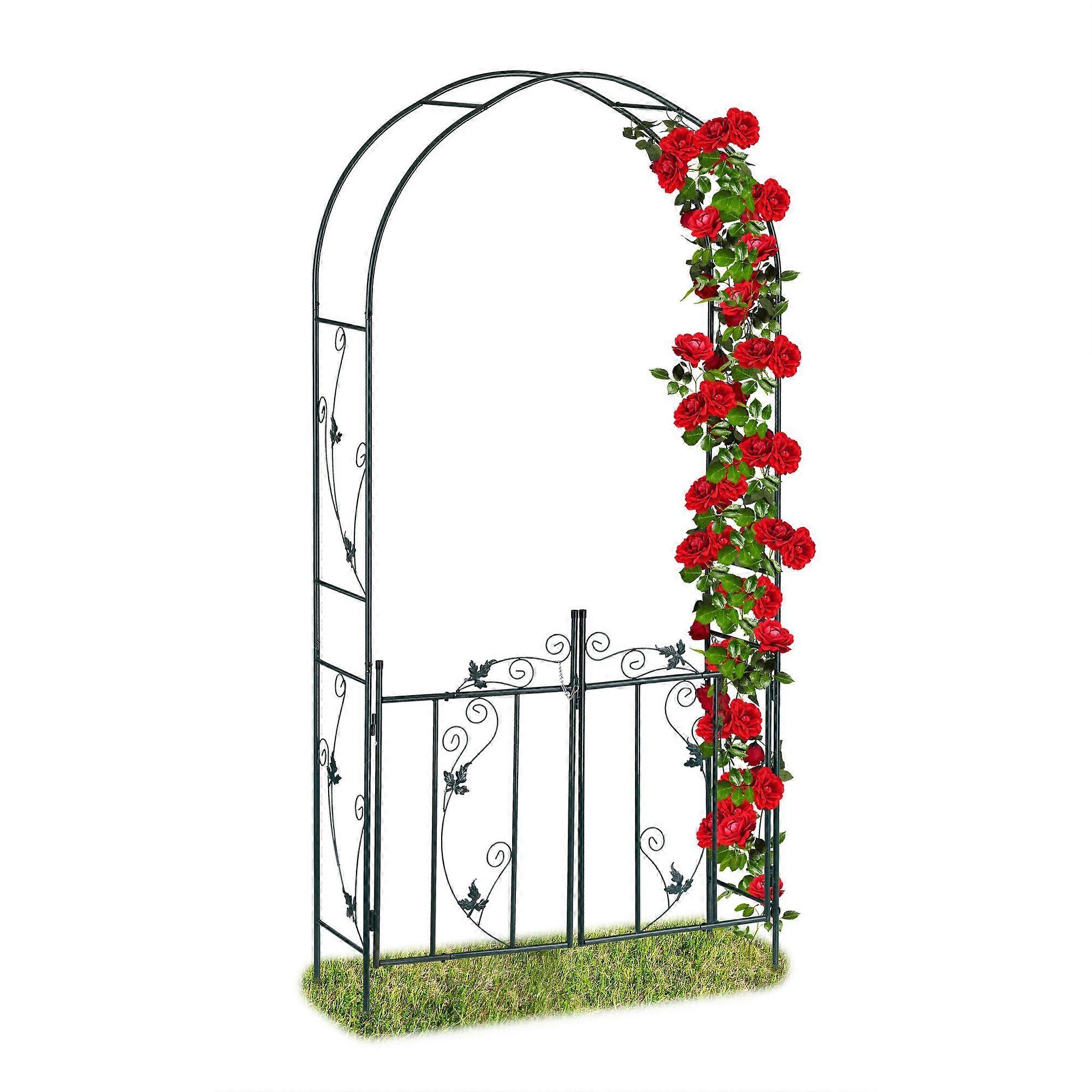Rosenbogen mit Tür