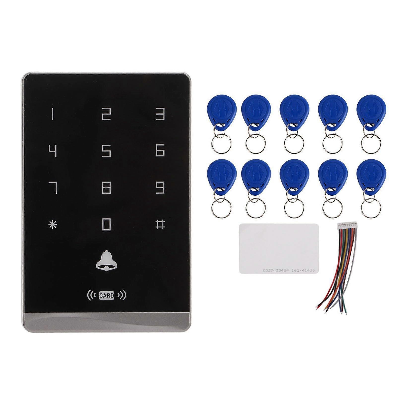 Keypad Access Control System with Backlit Touchpad, Doorbell, 1600 ID Card Capacity for Buildings