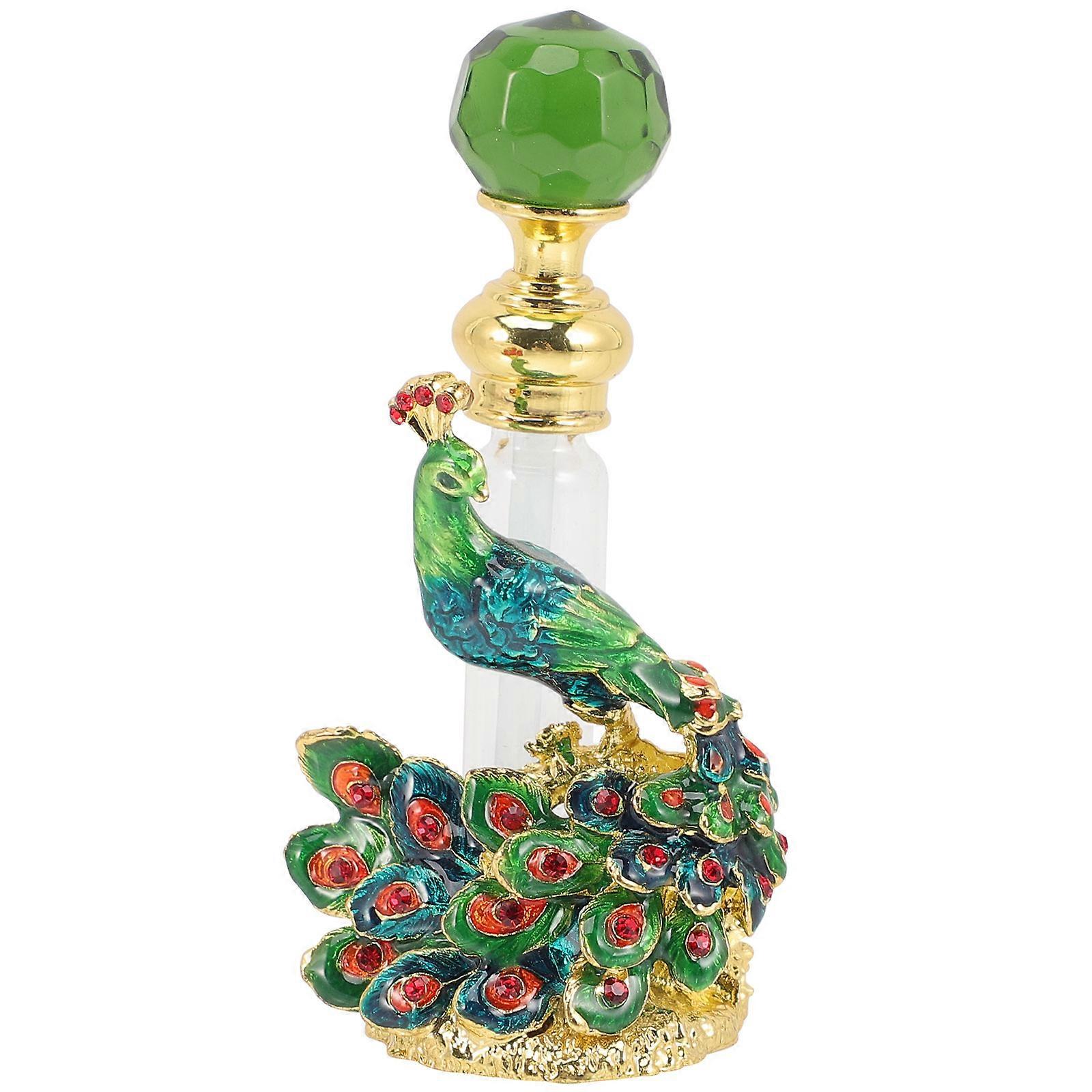 Vintage Green Perfume Bottle Refillable Empty Perfume Bottle for Storage