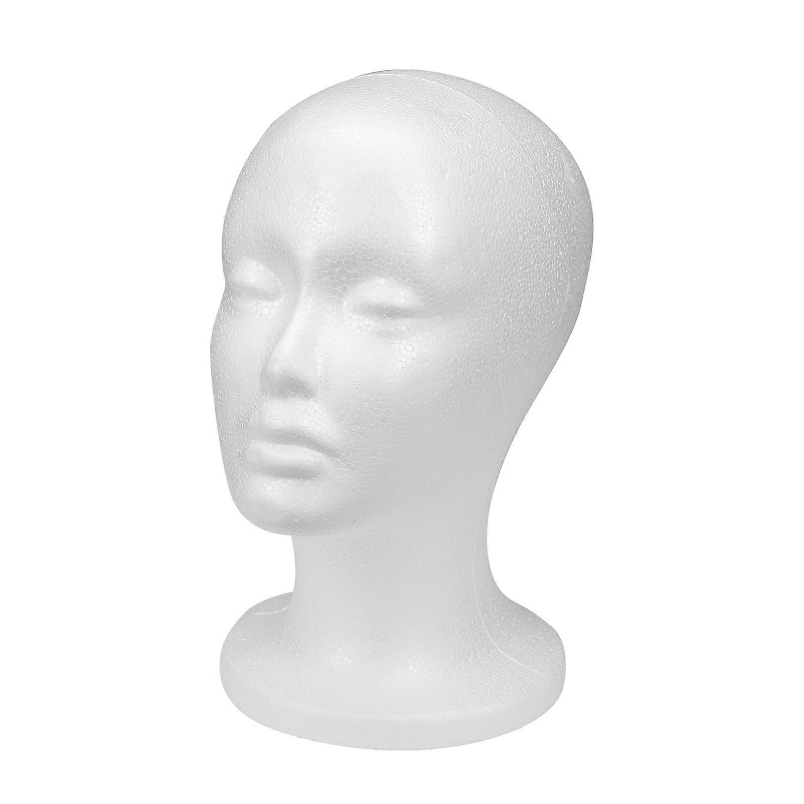 Display Mannequin Female Head for Holding Wig White