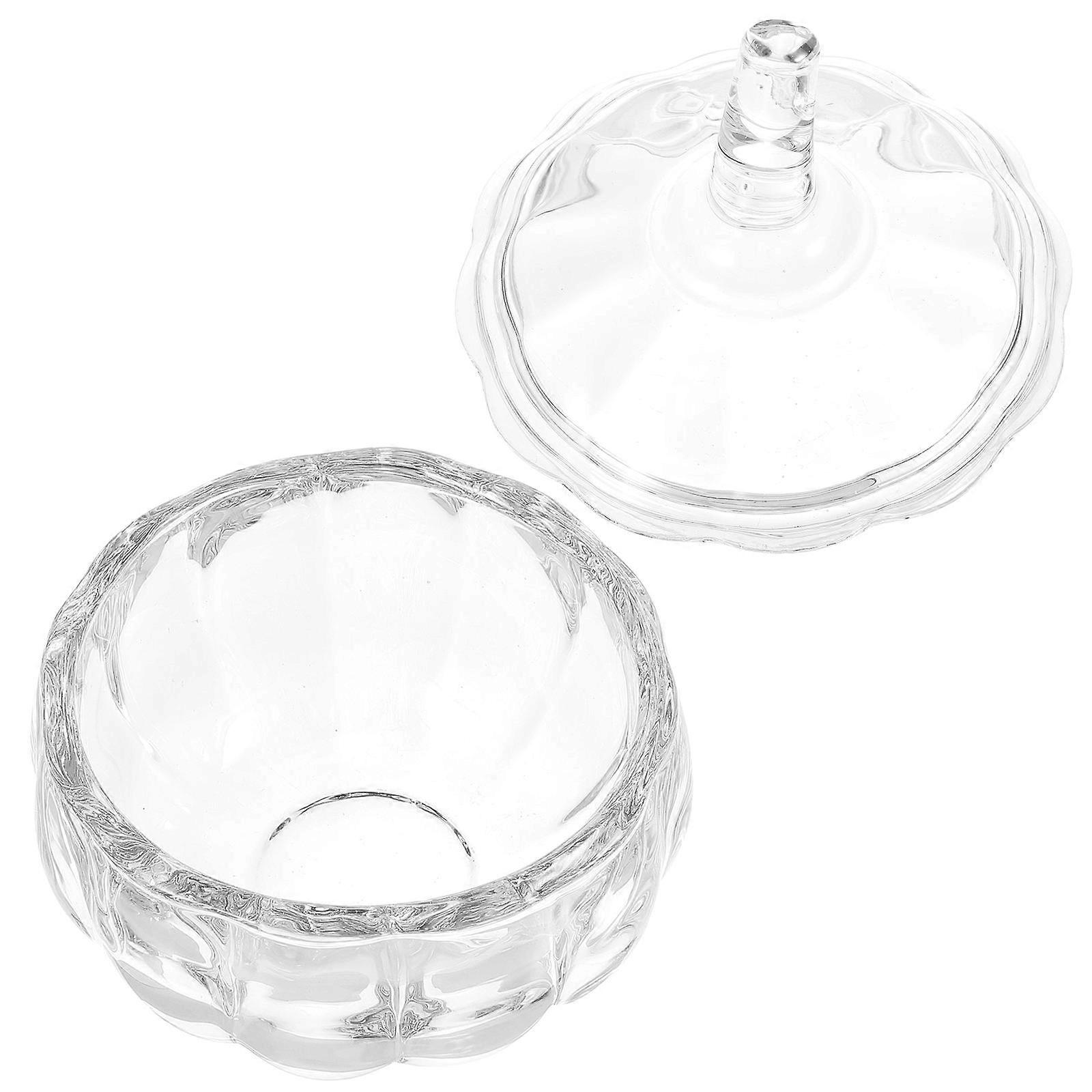 Pumpkin Shape Glass Candy Jar for Coffee Bean Holding with Lid