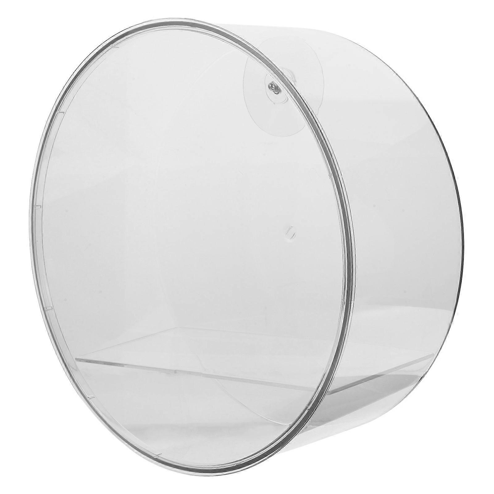 Wall Mounted Display Cabinet for Storage 1Set Round Plastic Showcase Shelf
