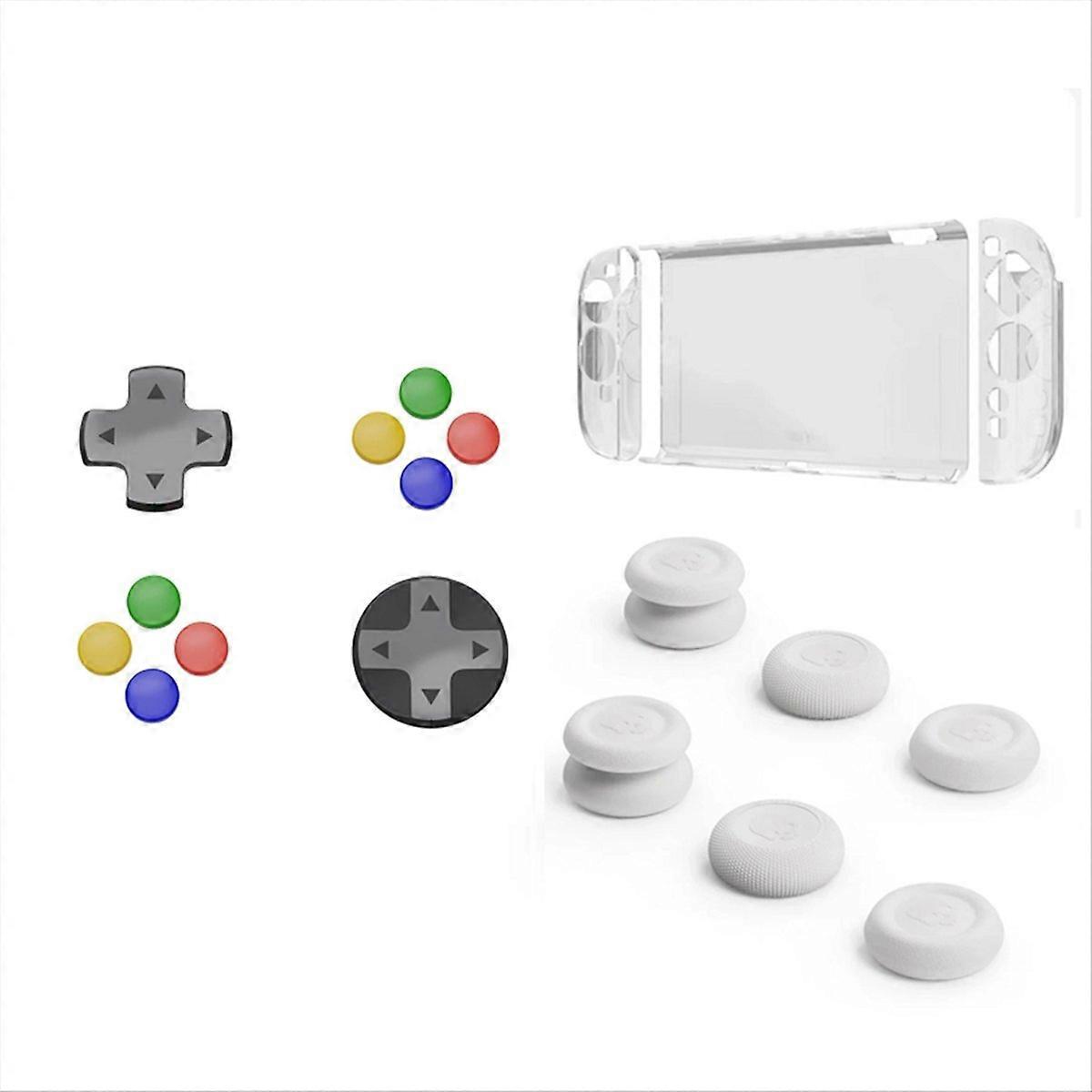 For Switch 2 Protective Case+Thumb Grip Set+D-Pad Button Cap Kit