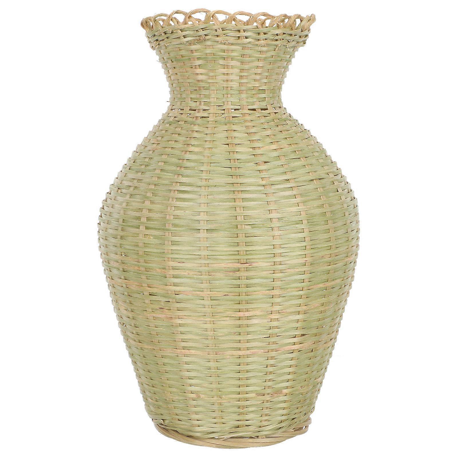 Woven Flower Container for Decor Bamboo Flower Container Multi Color