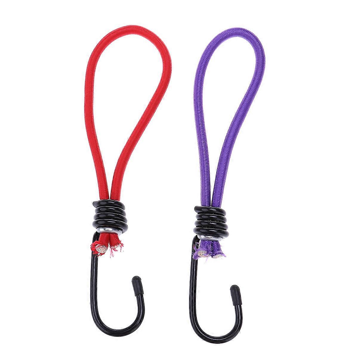 Elastic Rope with Hook for Tent Use 4Pcs Strong Bungee Cord Assorted Color