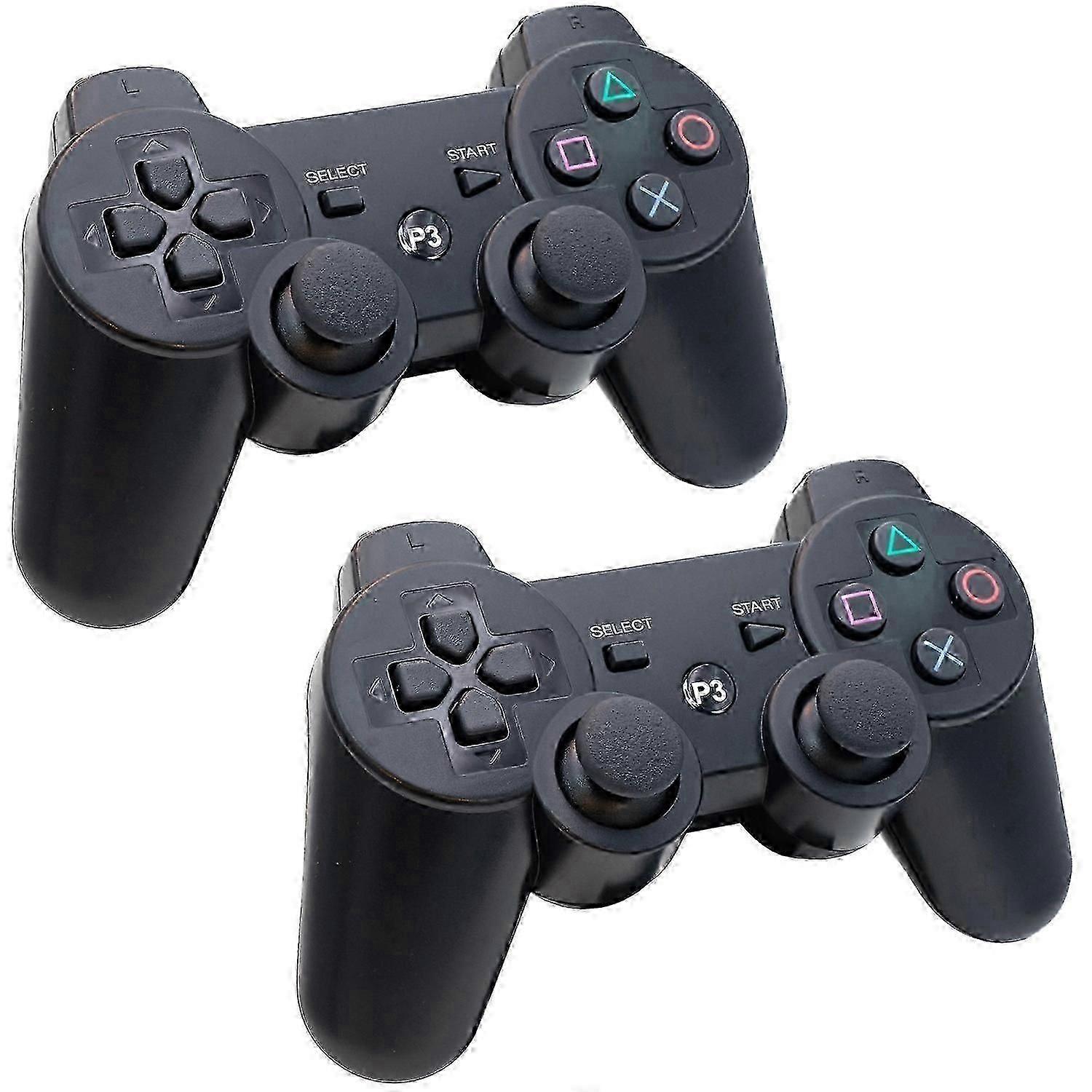 Confezione da 2 - Controller wireless per PS3 - Compatibile - Nero