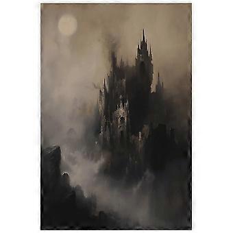 Juego de rompecabezas del castillo fortaleza gótica de luna llena para adultos y niños M130