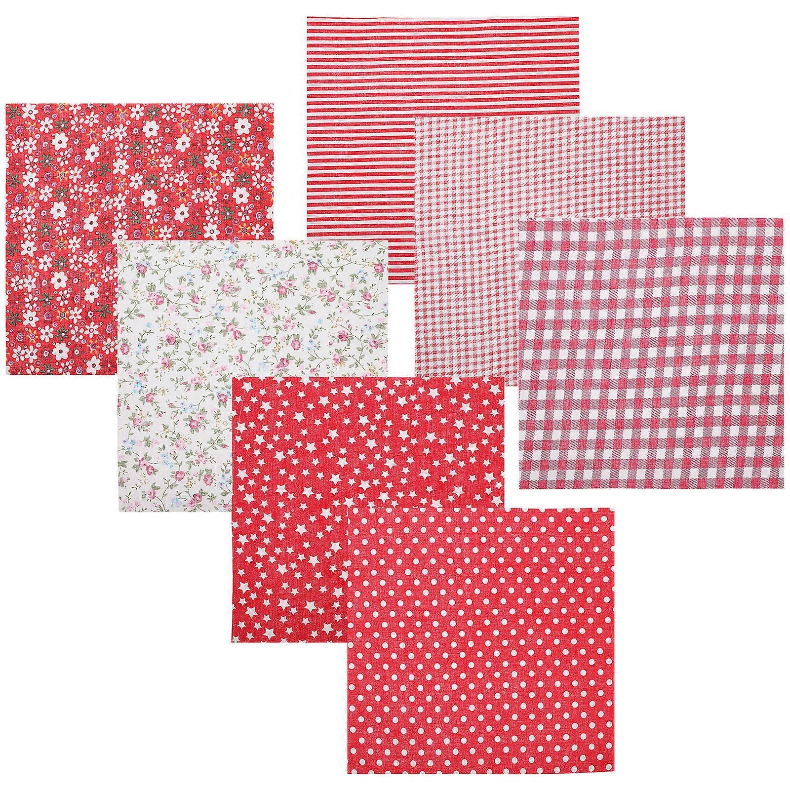 Cotton DIY Cloth Sewing Fabric for Creative Patchwork 7Pcs Set