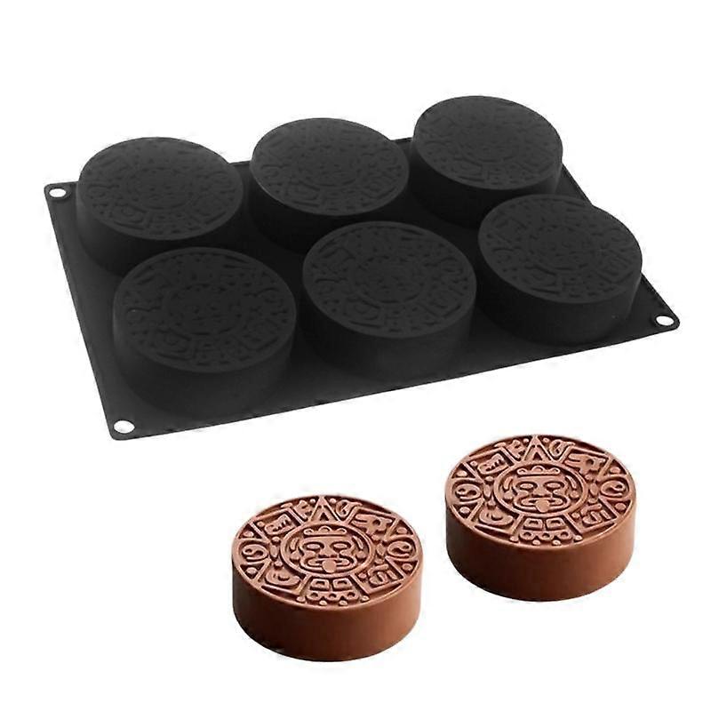 6 Bölmeli Maya Totemi Silikon Kalıp, Mus Kek/Çikolata/Puding/Ekmek Pişirme ve Kendin Yap Sabun Kalıbı