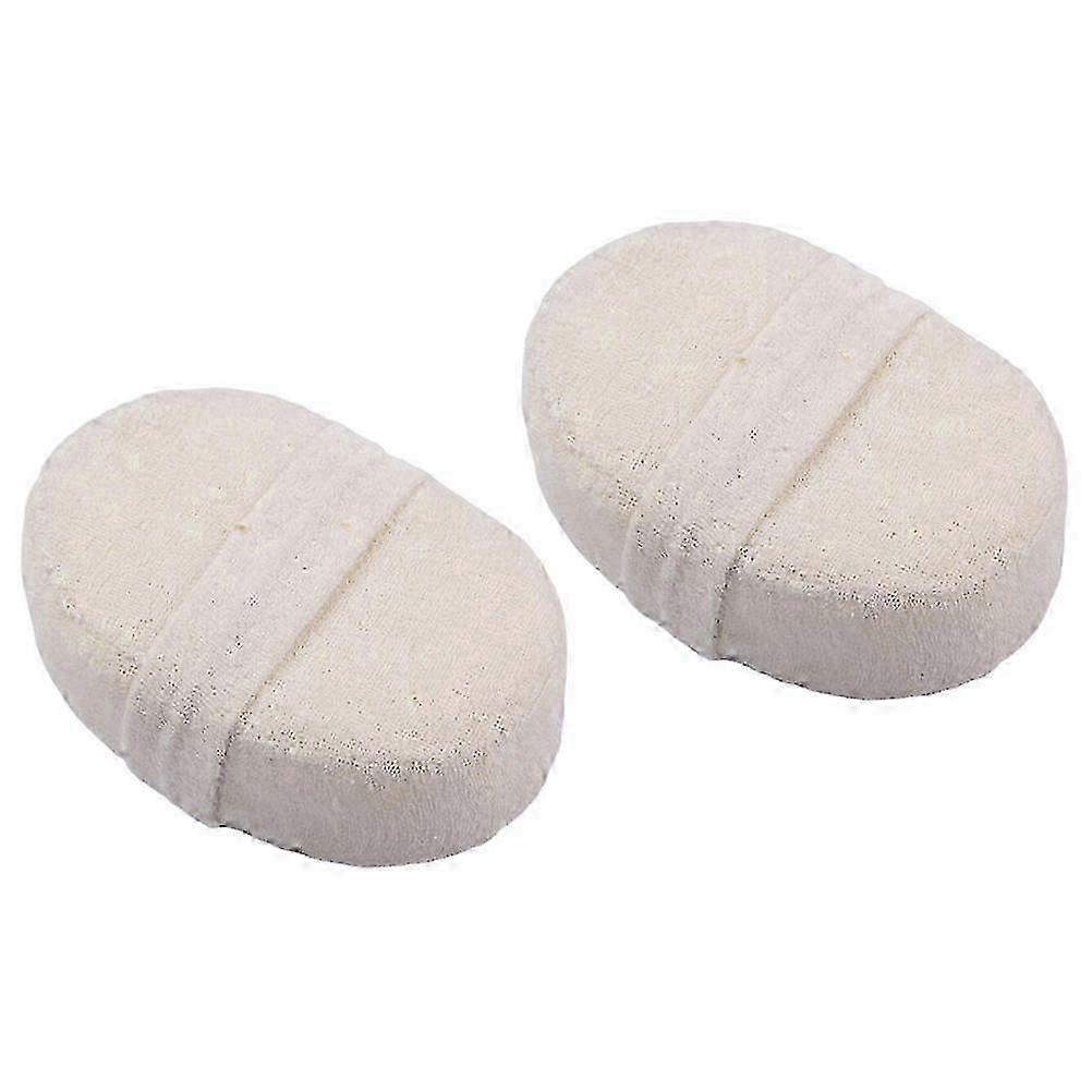 Loofah Sponge Bath Towels Beige for Bathing Use 2Pcs Set