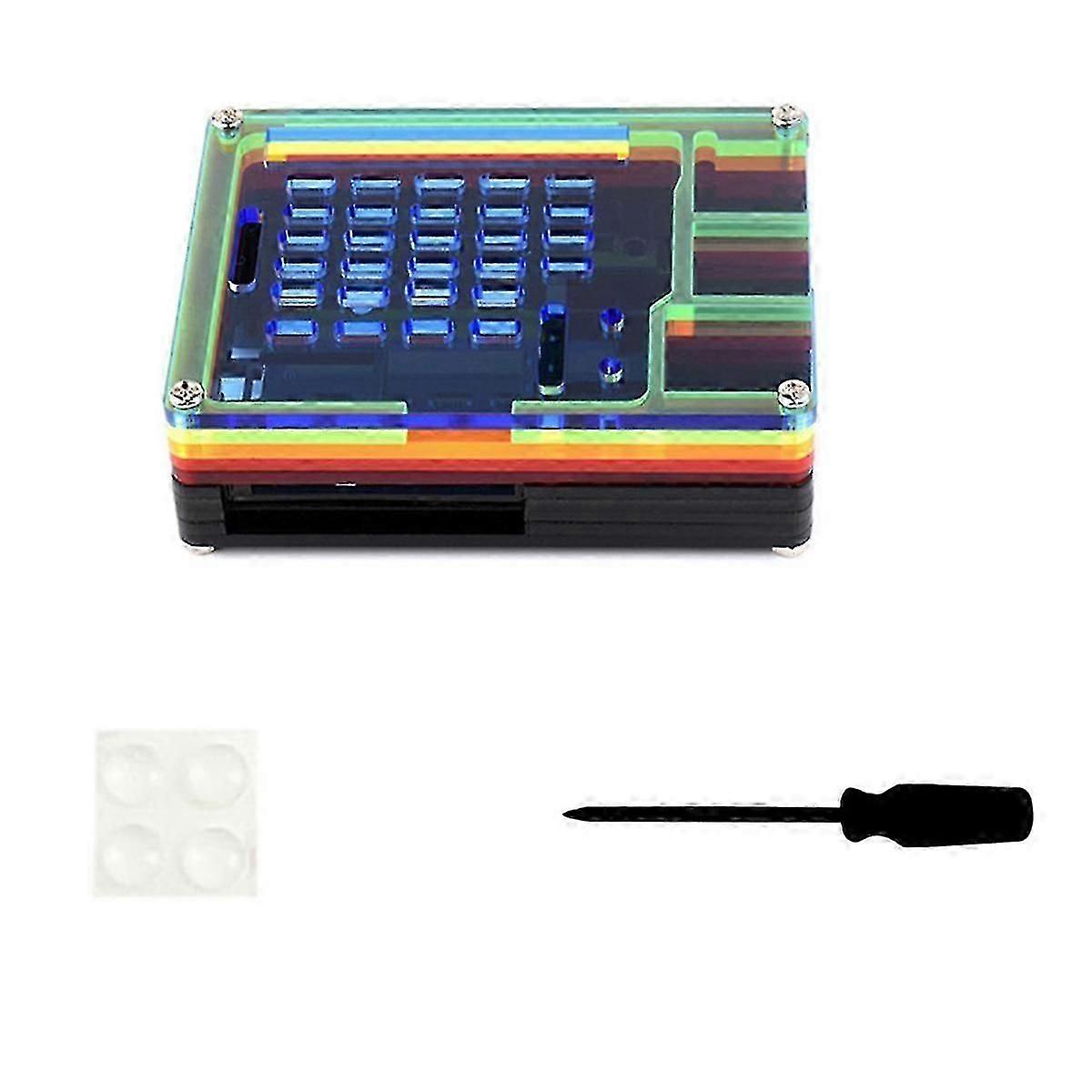 compatible with 5 Enclosure Case Transparent Rainbow Protective Case GPIO PCIe