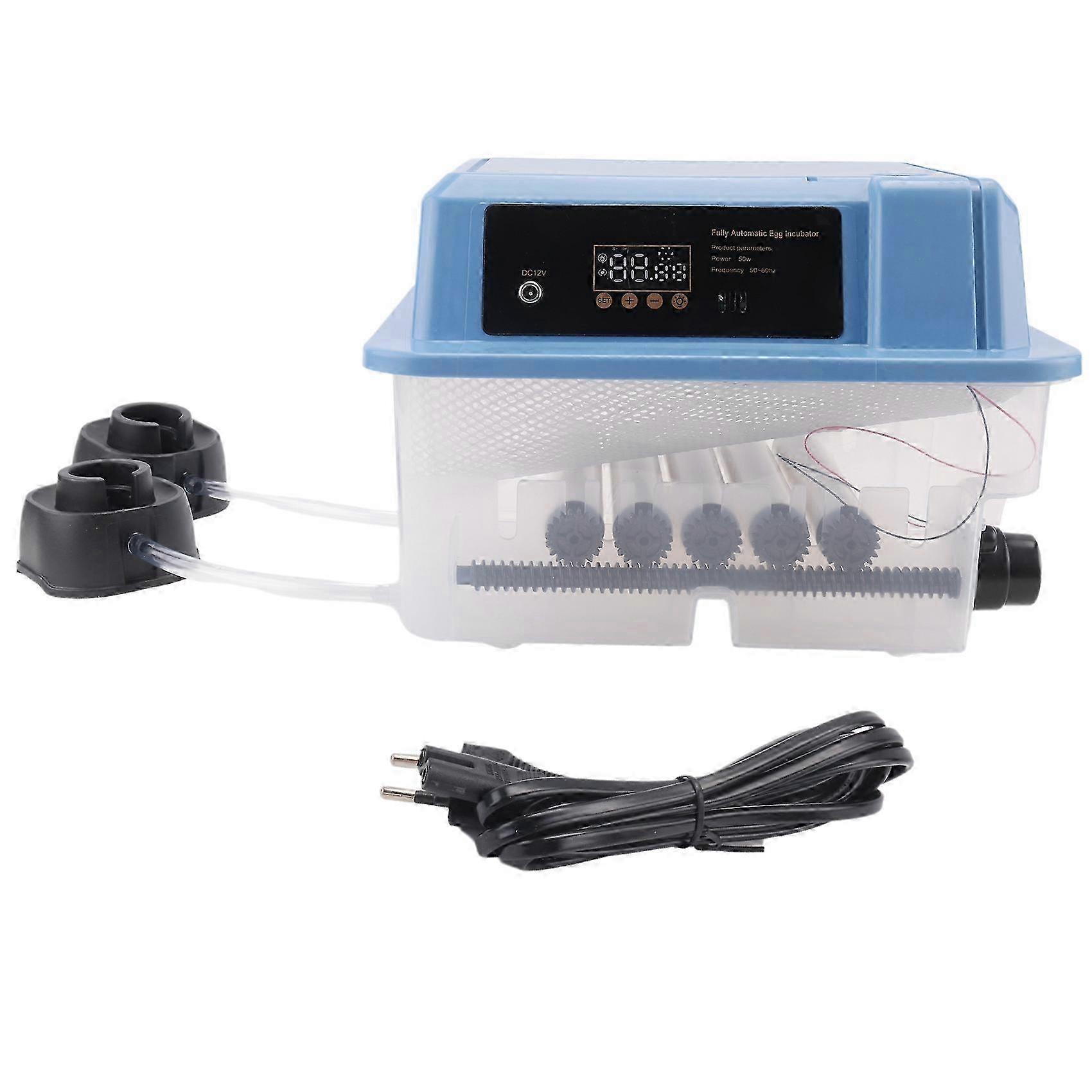 Automatic Intelligent Hatching Machine Automatic Egg Incubator 12 Eggs with Turner,Candler & Temperature Control EU Plug