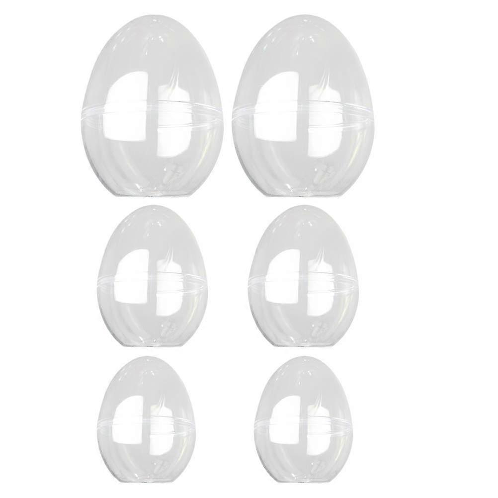 Plastic Storage Container for Storage with 6Pcs Transparent Egg-Shaped Boxes