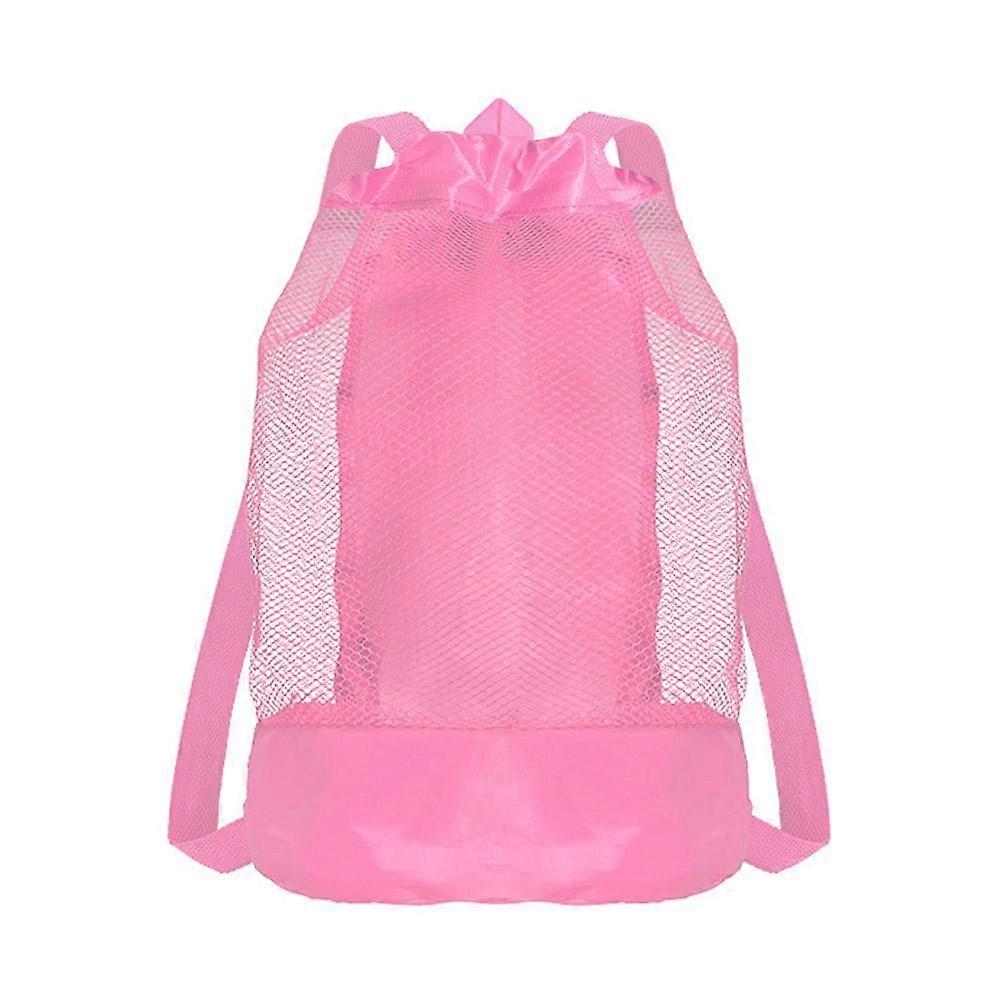 Mesh Drawstring Backpack for Beach Toy Storage and Drainage