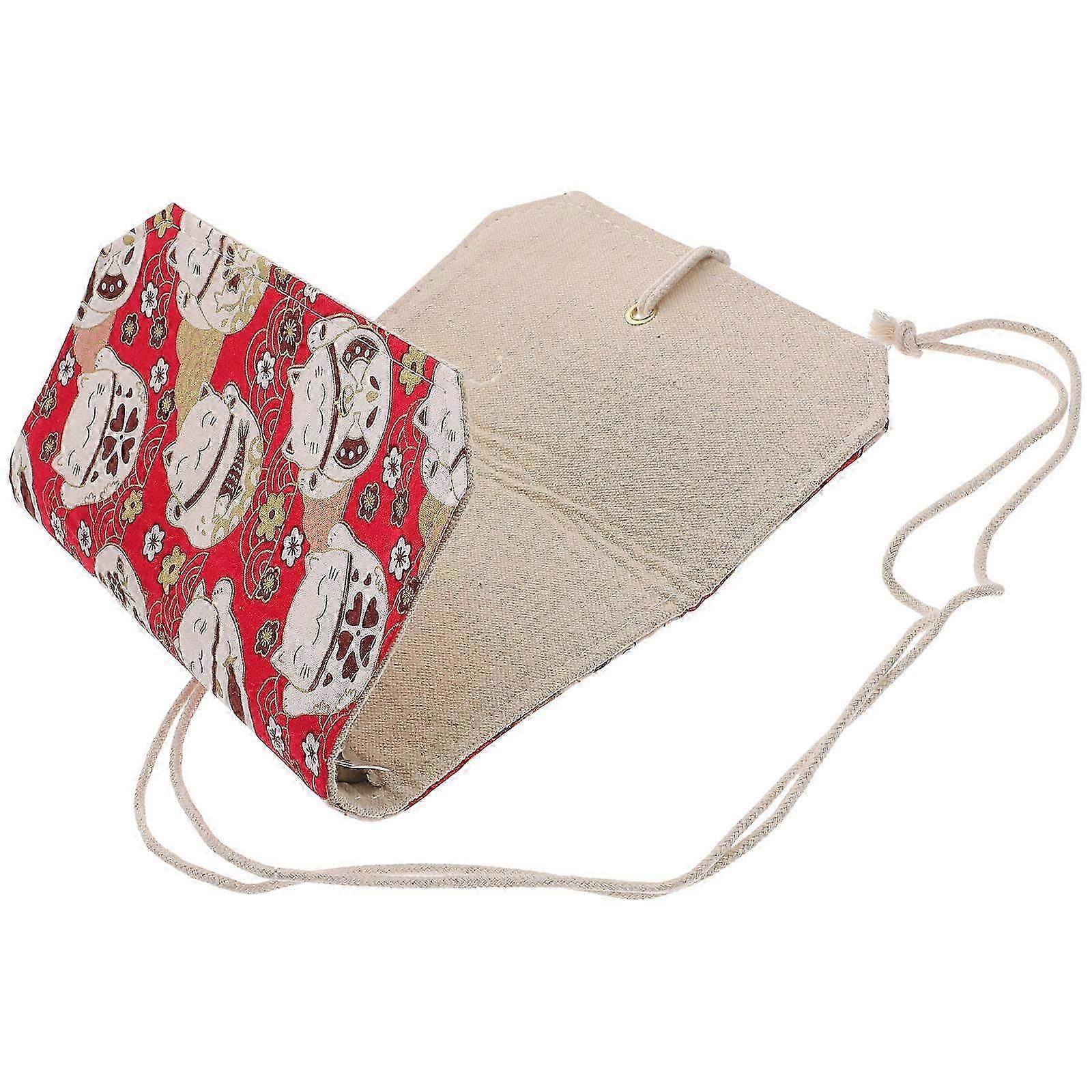 Red Cloth Notebook Shell Binder for Budget Notepad