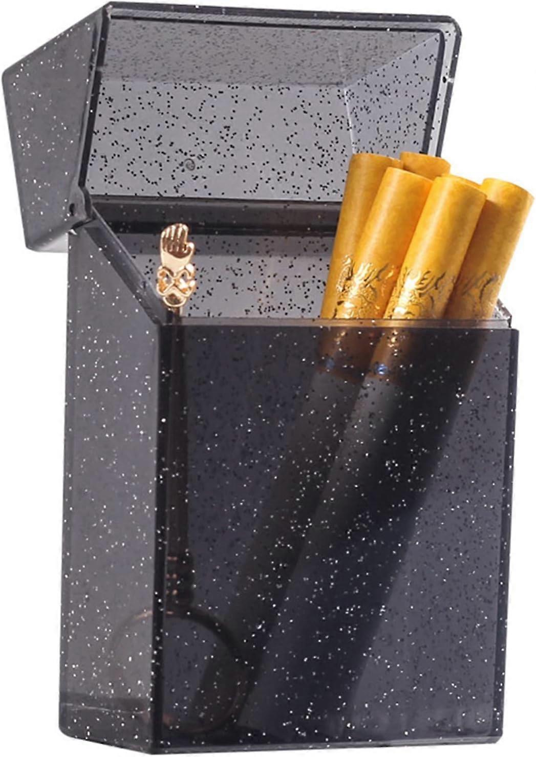 Women's transparent glitter cigarette case