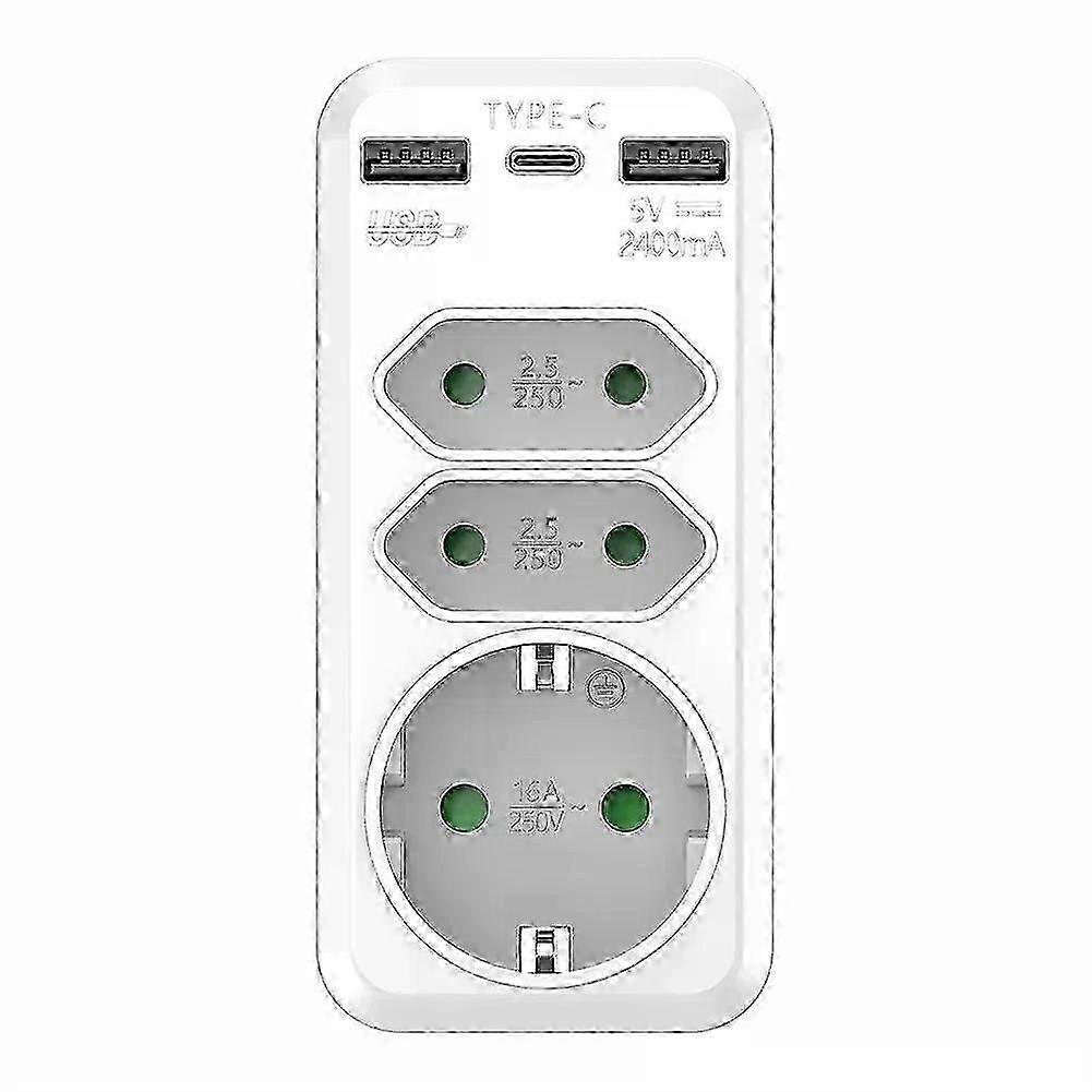 6 In1 Multiple Socket With USB Multiple Plug Power Strip WithUSB Splitter Socket Expansion Socket Power Extension Plug Converter