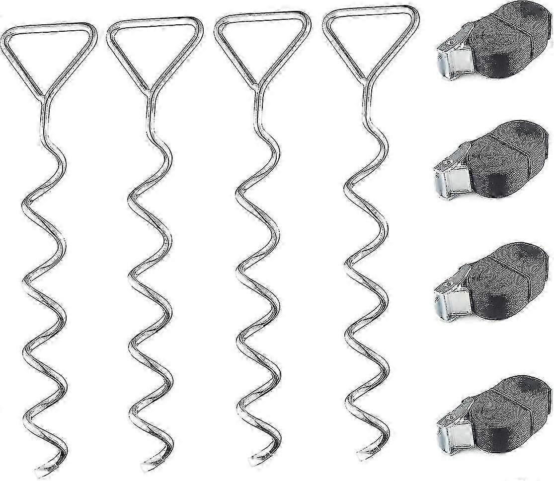 Trampoline Anchor Kit with 4 Hooks and Straps