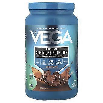 Vega, Organic Plant-Based Protein, Premium All-In-One Nutrition, Chocolate, 1 lb 9 oz (708 g)