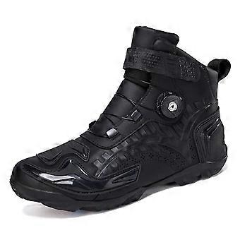 Motorradstiefel Herren Rennschuhe Fahren Offroad Motorrad Atmungsaktiv Schwarz Langlebig Bequem Unisex Hochelastische Ausrüstung