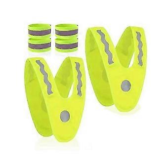 SNDO-Safety Vest Children, 2 Pieces Safety Vest Riding with 4 Pieces Reflective Tape, Reflective Vest Ch