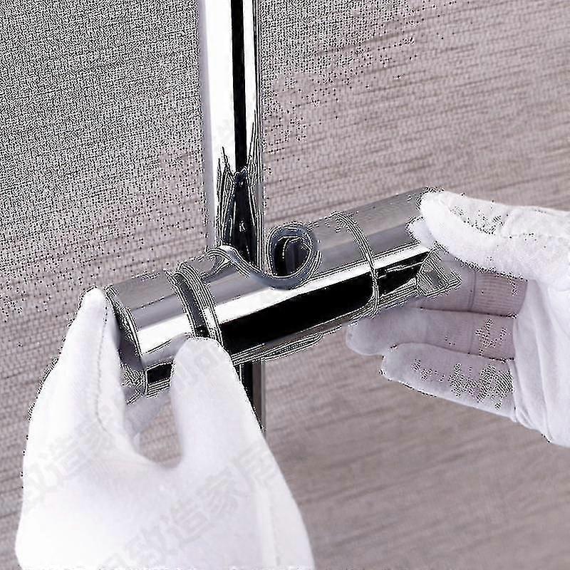 Replaceable Hand Shower Holder, Shower Head Holder, Chrome Abs (silver)