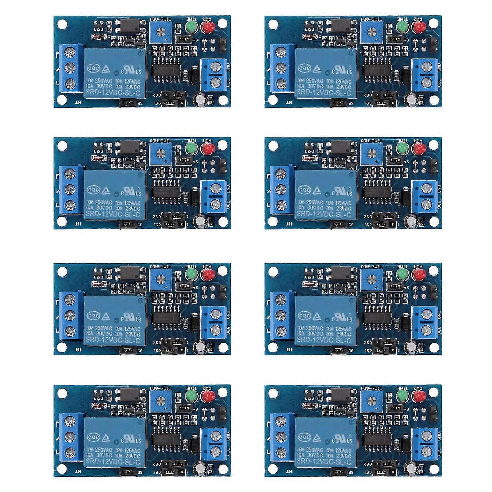 8X 12V DC Delay Relay Delay Turn on / Delay Turn Off Switch Module with Timer