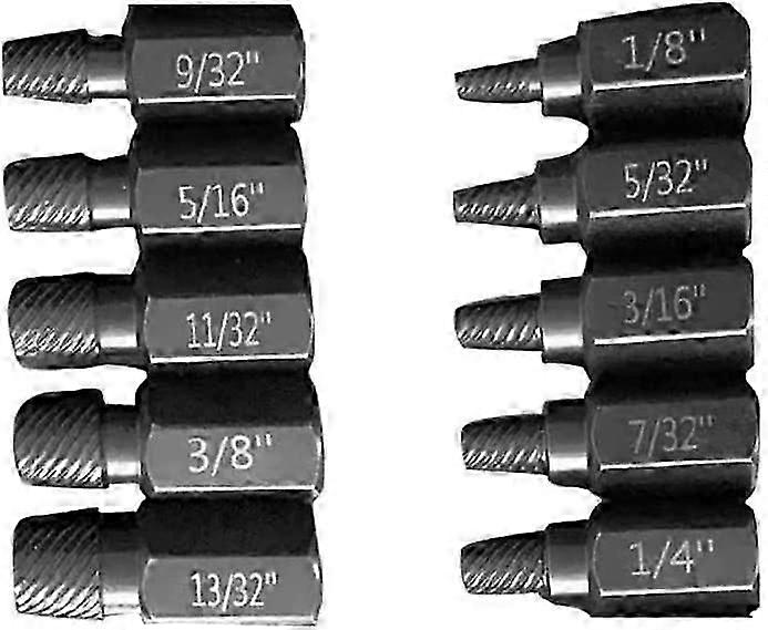 Screw and bolt extractor set