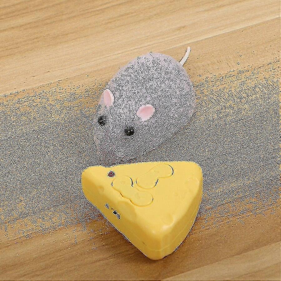 Remote Control Plush Mouse Flocking Electronic Emulation Wireless