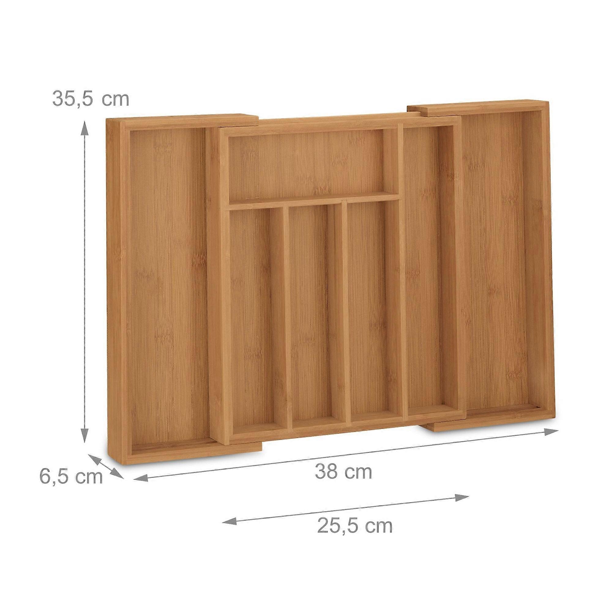 Extra deep cutlery drawer bamboo extendable