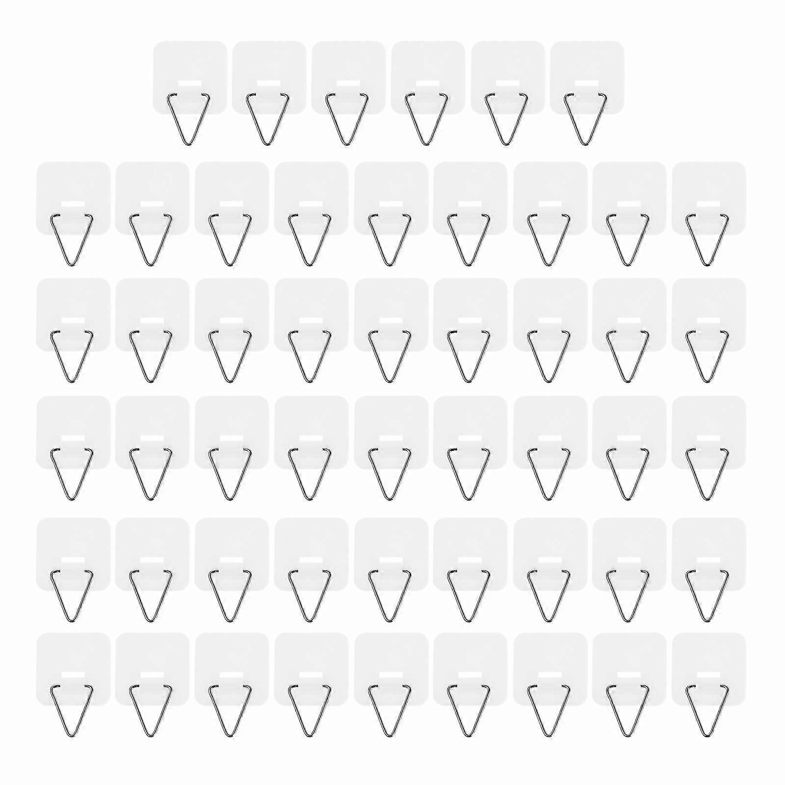 50pcs Soportes de placa vertical Percha de placa invisible Percha de placa multiuso