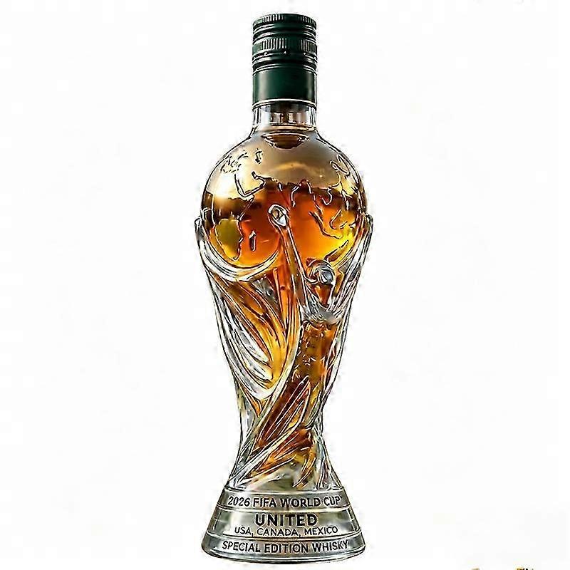 Carafe à whisky en verre en forme de ballon de football avec bouchon - Carafe décorative pour bar à domicile ou bureau - jsat
