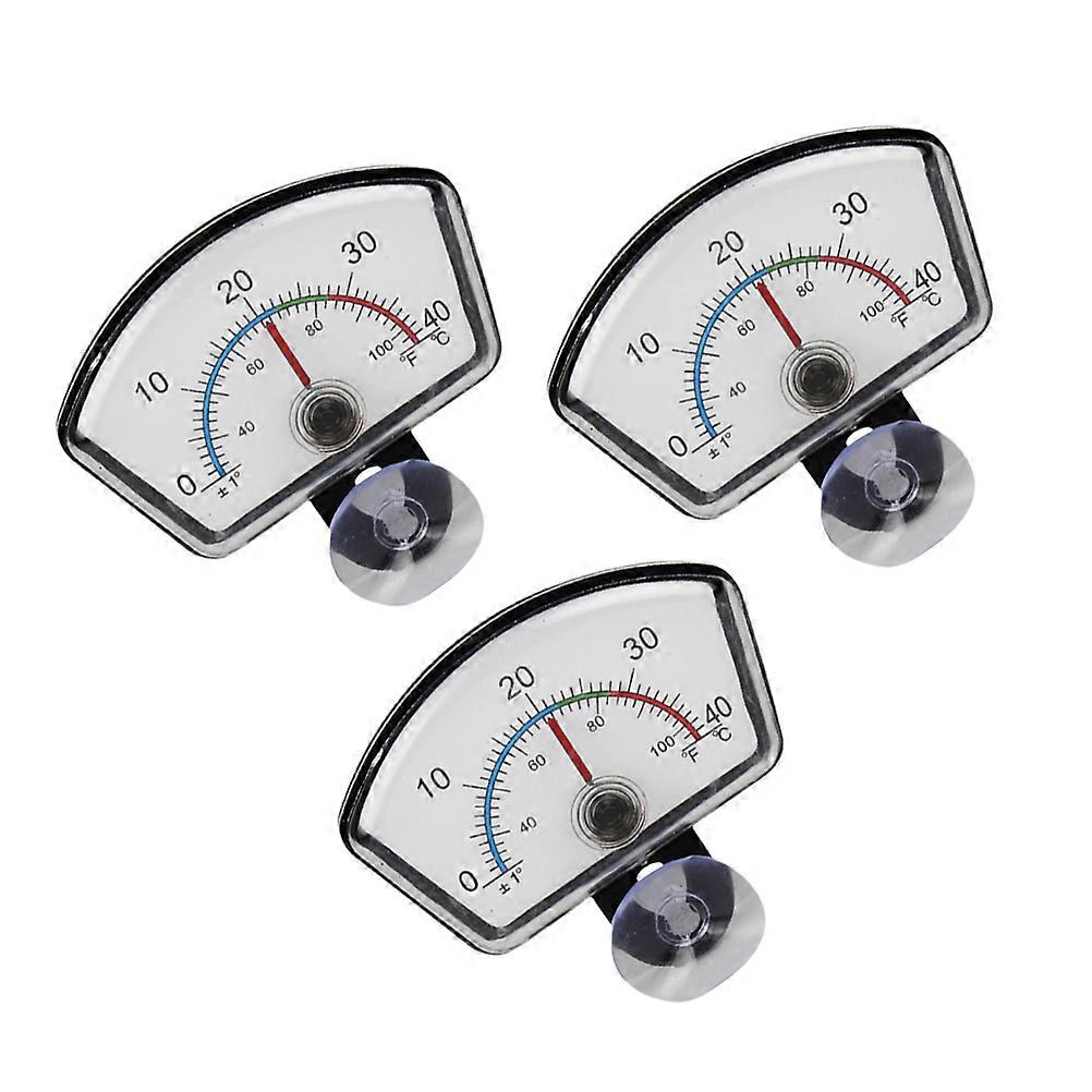 3pcs Practical Fish Tank Thermometer Creative Pointer Thermometer Aquarium Measuring Tool