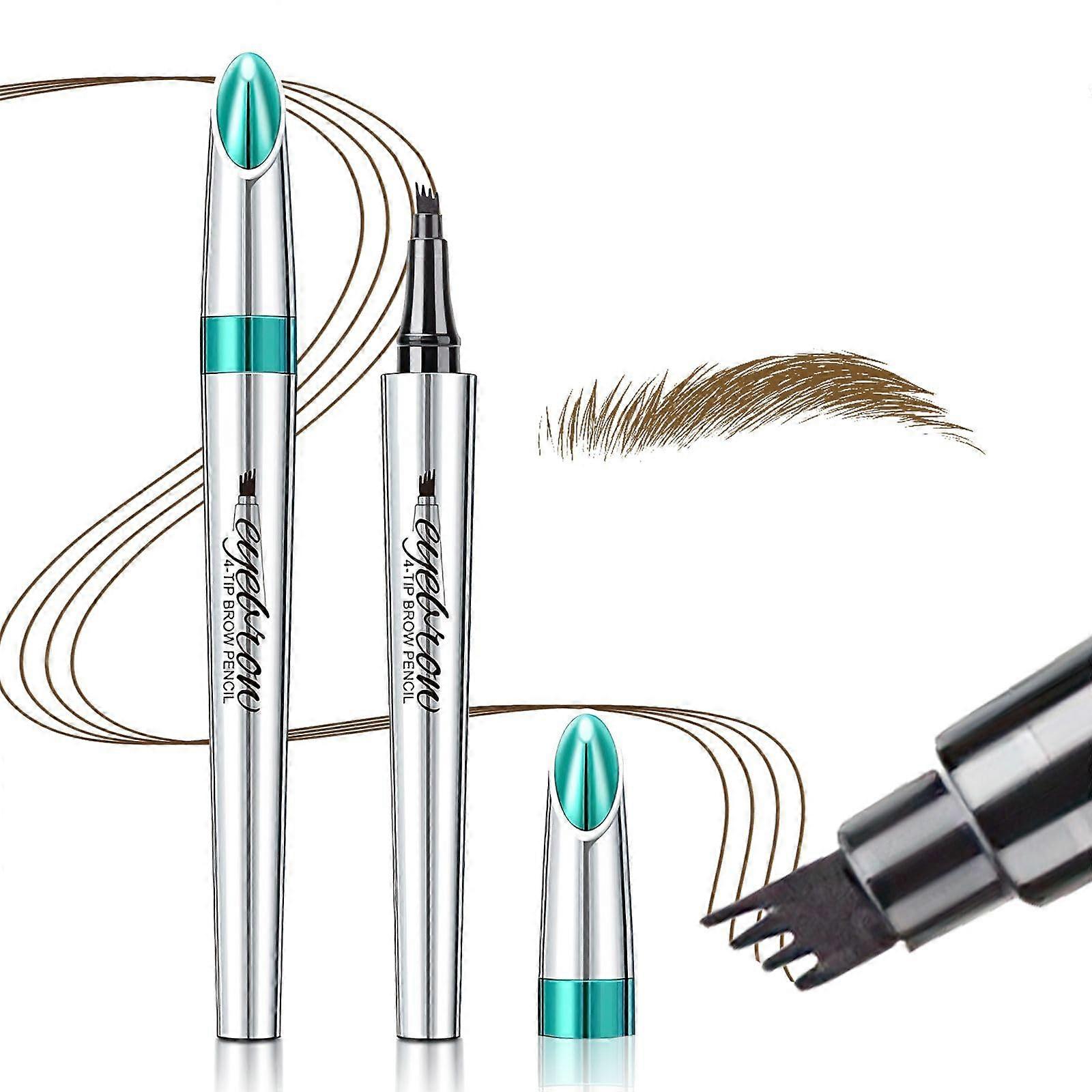 Waterproof Eyebrow Pen with Precise Microfork Tip, Light Brown, Long-Lasting for Natural Brows