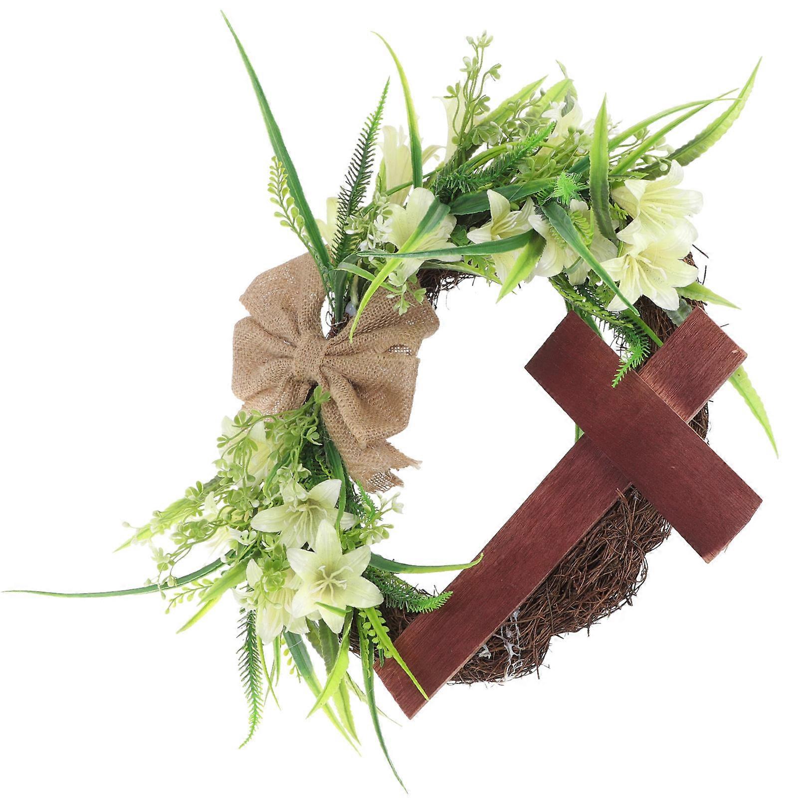 Small Wreaths For Indoor Easter Wreath Circular Easter Party Multi 35x35cm Hanging 1Pack
