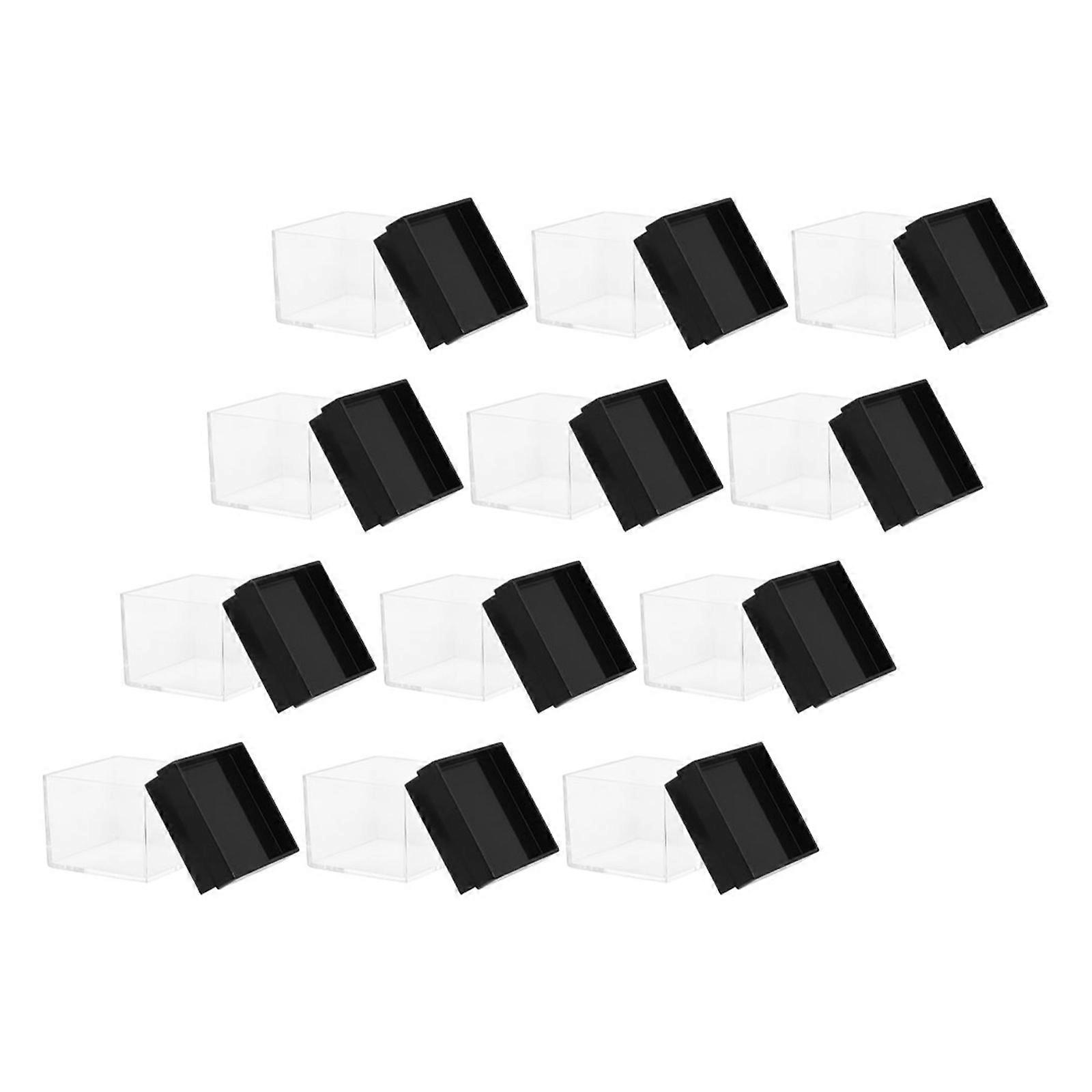 12pcs Cube Mineral Specimen Storage Cases Square Sample Display Boxes