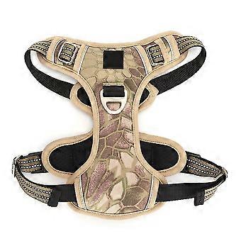 Pet Cat Small Dog Sport Harness Kamizelka trakcyjna Przeciwwybuchowa Rushed z pionowym uchwytem Supply (kamuflaż żółty M)