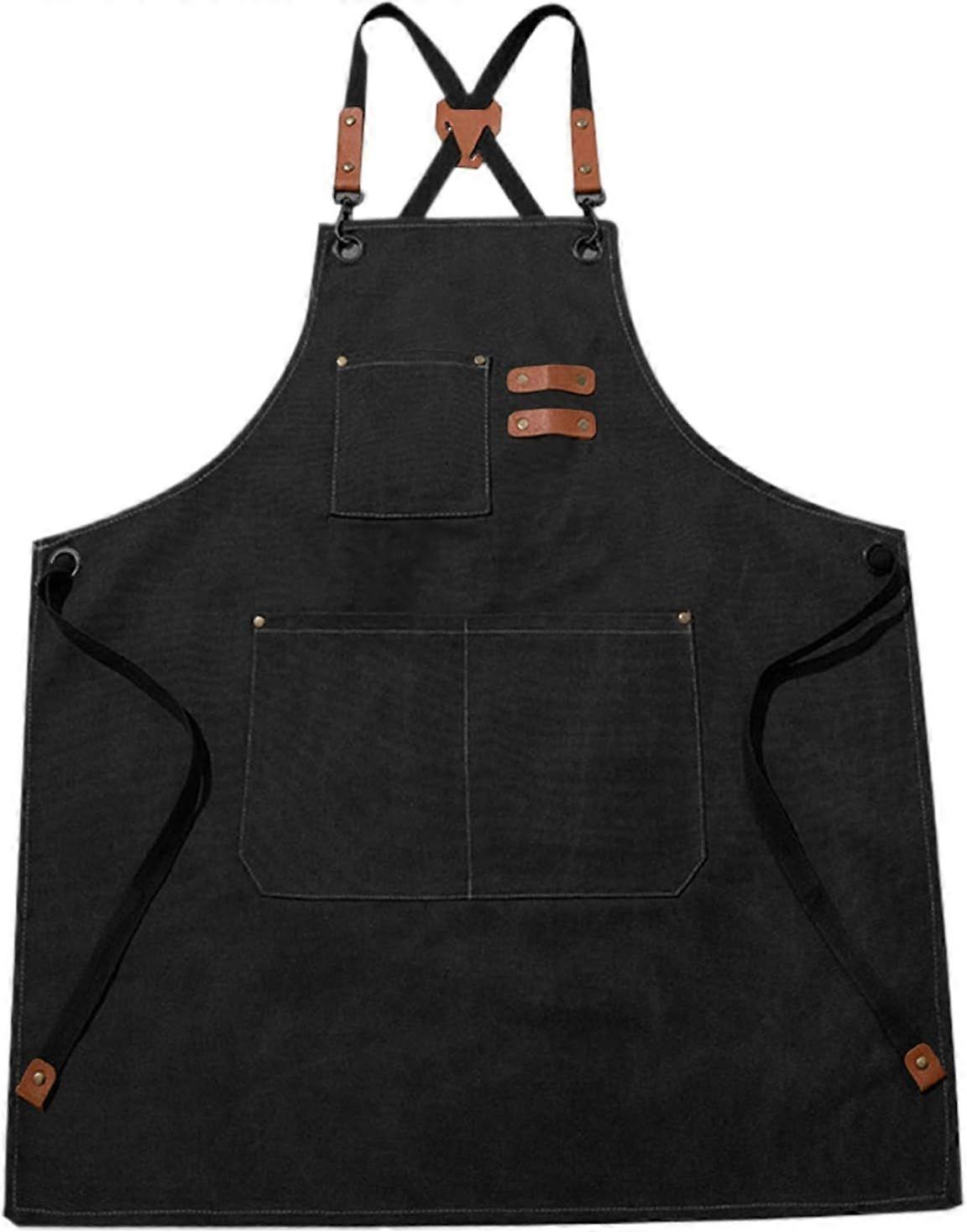 Work Apron with Pockets Canvas Waterproof Bibs
