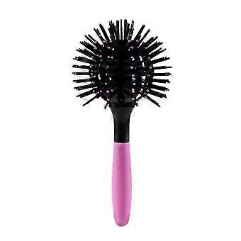 3D Bomb Curl Hairbrush Styling Salon Round Hair Curling Curler Comb Hair Tool