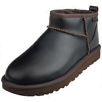 UGG Classic Ultra Mini Regen dameslaarzen in chocoladebruin