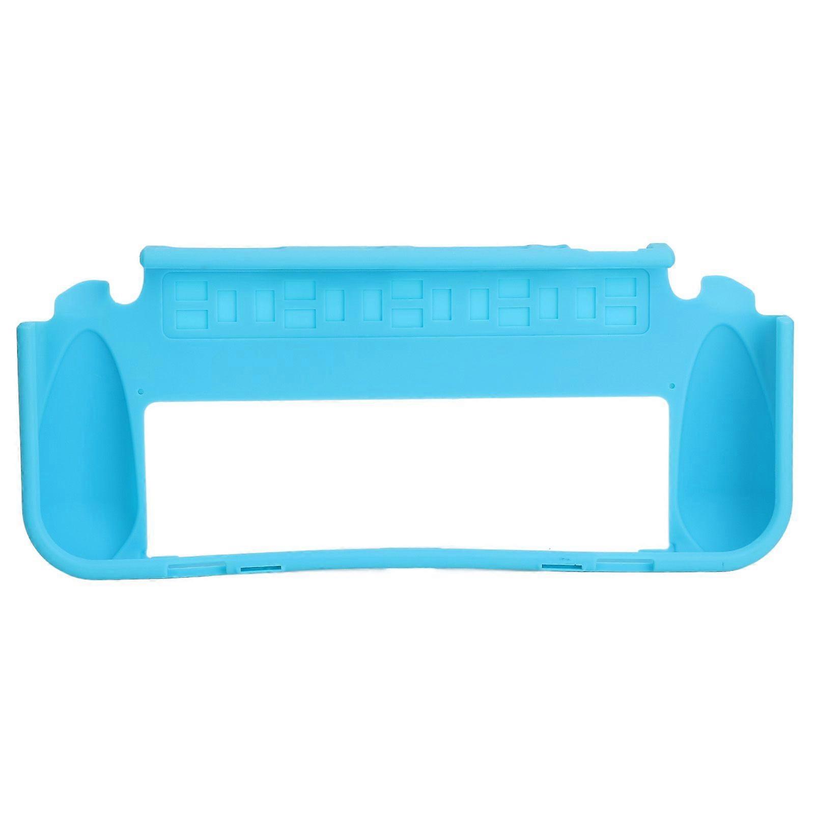Game Console Case Impact Resistant Prevent Slip Soft TPU Console Protective Shell for Switch OLED Blue