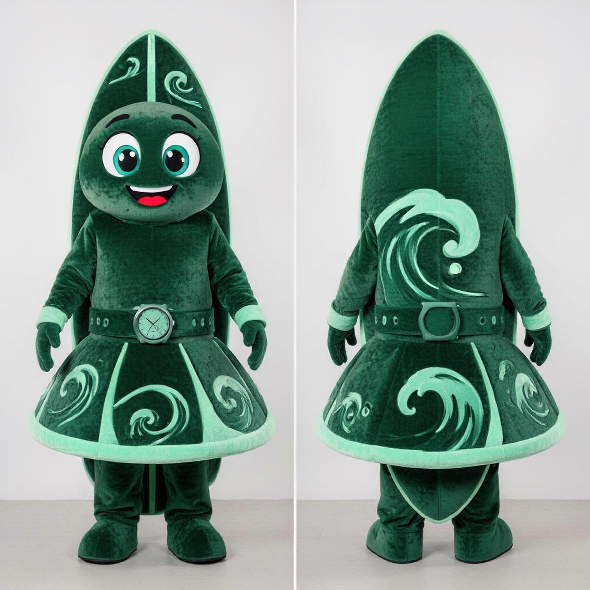 MASTICOT Forest Green Sweeping Surfboard Mascot