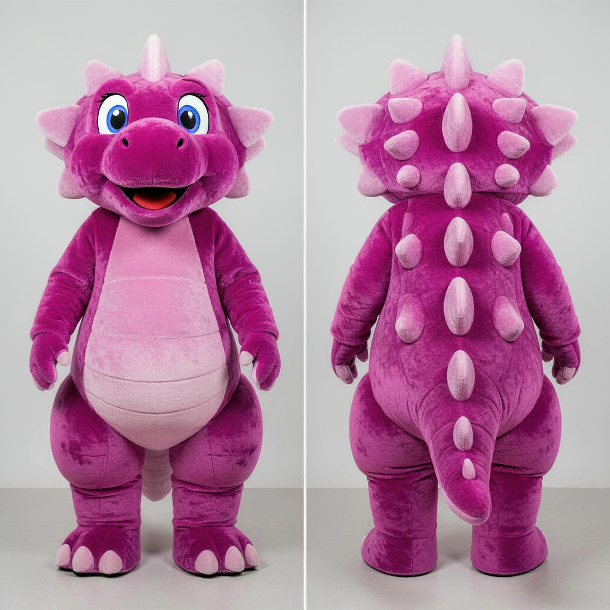 MASTICOT Magenta Broad Scaled Ankylosaurus Mascot